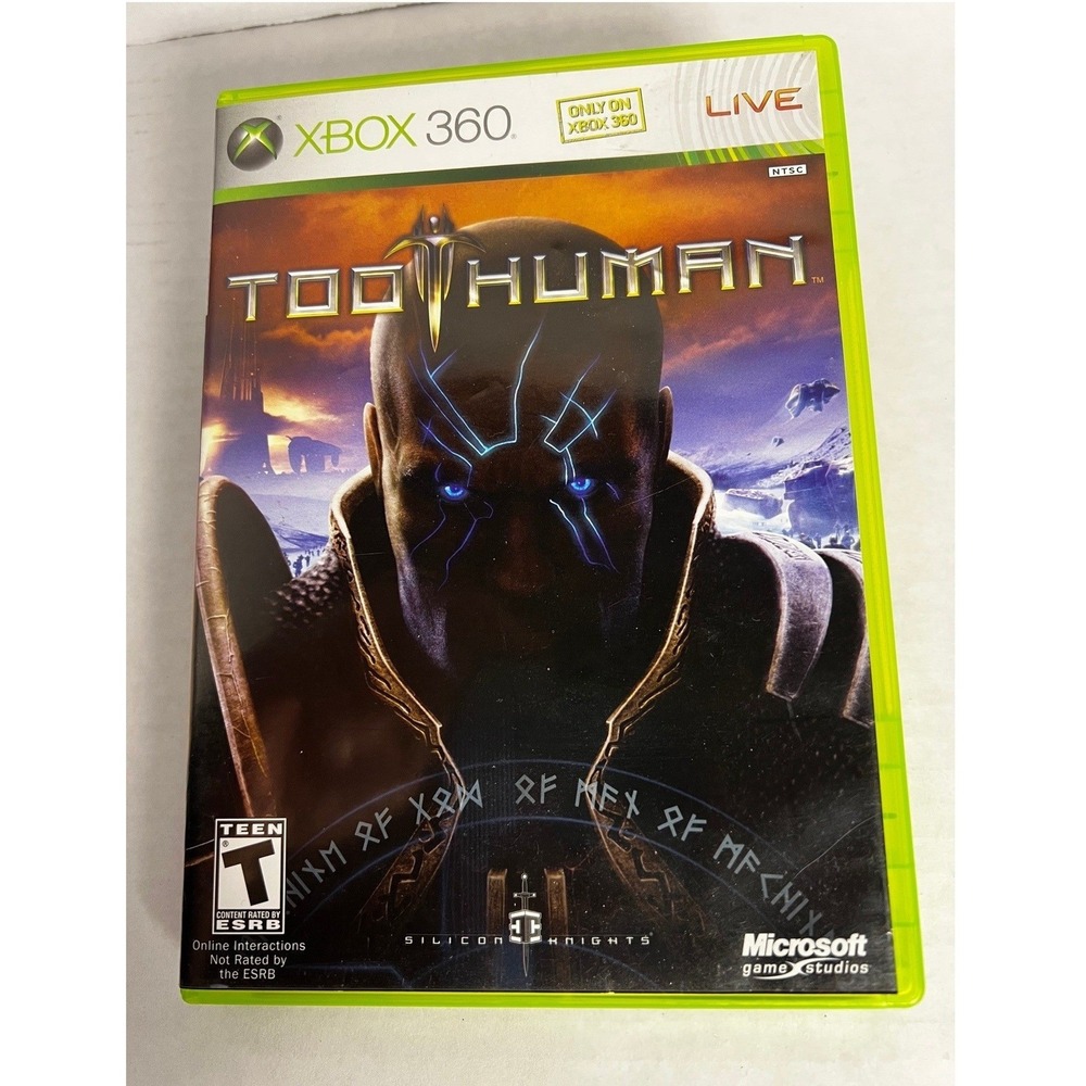 Too Human Xbox 360 Microsoft Game Studios Silicon Knights Action RPG CIB‎